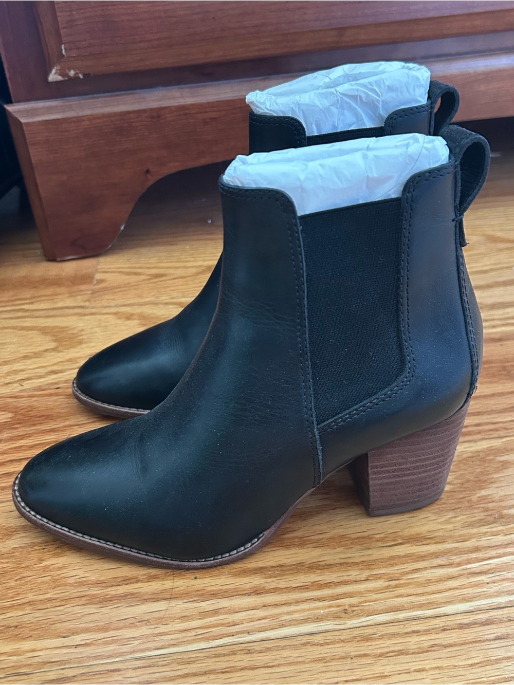 Madewell Black Leather Booties